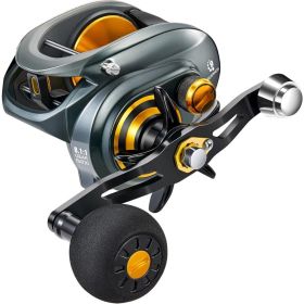 Fishing Reel, 38Lbs Max Drag Aluminum Alloy Frame, Available in 6.6:1/8.1:1 Gear Ratio, Low Profile Casting Reel