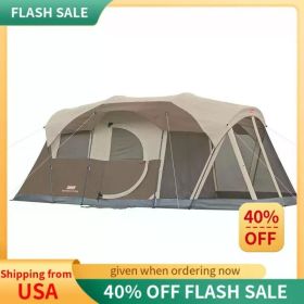 Coleman Weather Master Camping Tent with Screened Porch, Weatherproof 6-Person Family Tent with Included Rainfly and Carry Bag