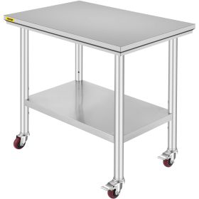 VEVOR Stainless Steel Work Table 36x24 Inch