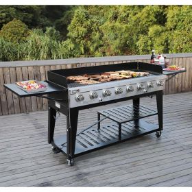 Propane Gas Grill With Cover Event 8-Burner BBQ