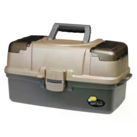 New Plano Fishing Large 3-Tray Tackle Box with Top Access, Graphite/ Sandstone