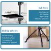 SH 145cm Projector Tripod Stand Laptop Tripod Adjustable Height 23 to 63" Standing Desk Outdoor Computer Desk Stand for Studio