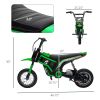 Aosom Electric Dirt Bike with Twist Grip Throttle, 24V 350W Off-Road Electric Motorcycle, Up to 15 MPH with Brake, Music Horn