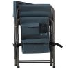 2-piece Padded Folding Outdoor Chair with Storage Pockets; Lightweight Oversized Directors Chair