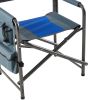 2-piece Padded Folding Outdoor Chair with Storage Pockets; Lightweight Oversized Directors Chair