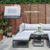 Direct Wicker Outdoor Patio 5-Piece Aluminum Sofa Set with Two Ottomans and Gray Cushions