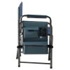 2-piece Padded Folding Outdoor Chair with Storage Pockets; Lightweight Oversized Directors Chair