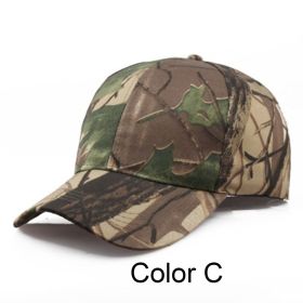 Men's Adjustable Camo Baseball Fitted Cap (Color: Color C)