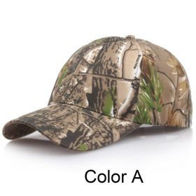 Men's Adjustable Camo Baseball Fitted Cap (Color: Color A)