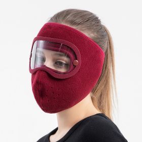 Windproof Face Warm Mask (Color: Burgundy)