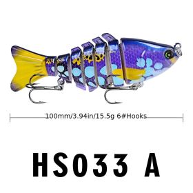 Hard Plastic 3D Bionic Eyes Freshwater Saltwater Bass Top Water Jointed Fish Lures (Color: Color A)