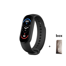 Smart Bracelet Men Fitness Smart Wristband Women Sports Tracker (Color: Black with Box)