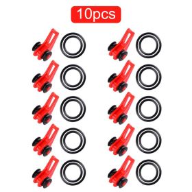 Fishing Rod Pole Hook Keeper for Lock Bait Lure Accessories (Color: 10pcs red)