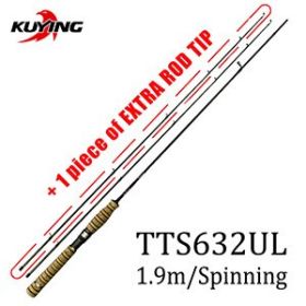 KUYING TETON   Super Ultra Soft Light Baitcasting Casting Spinning Lure Fishing Rod (Color: TTS632UL COMBO)