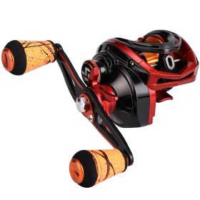 Sougayilang Baitcasting Reel 9+1BB Magnetic Brake System 8KG Max Drag Super Light Fishing Reel for Saltwater Freshwater Fishing (Color: Red, Use Mode: Right Hand)