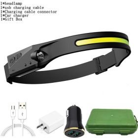 Mini Headlamp LED Forehead Flashlight (Emitting Color: H, Plug Type: AU)