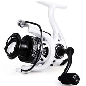 Sougayilang 2000 3000 Spinning Reel High Speed 5.2:1 Ratio Fishing Reel with Max Drag 8kg and EVA Handle Carp Reel (Color: White, Spool Capacity: 2000 Series)