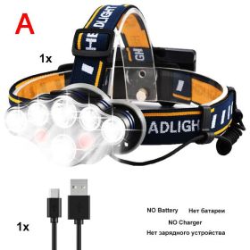 LED Headlamp 8000LM 8 Lighting Modes (Emitting Color: Option A)