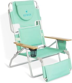 Ostrich Deluxe 3 in 1 Beach Chair with Face Opening (Color: Teal)