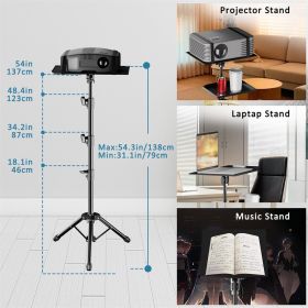 Projector Tripod Stand Laptop Computer Tripod Adjustable Height DJ Mixer (Color: 125cm)