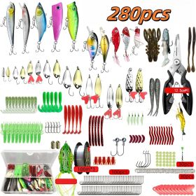 Fishing Soft bait set,  280Pcs/354Pcs   Includes Tackle Box (Quantity: 280pcs)