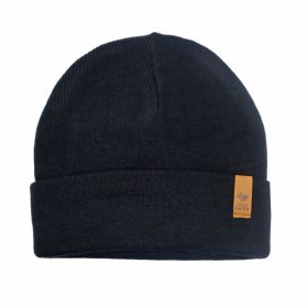 Portland Acrylic Beanie Hat (Color: Black)