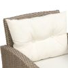 Outdoor;  Patio Furniture Sets;  4 Piece Conversation Set Wicker Ratten Sectional Sofa with Seat Cushions