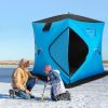 Portable 2 Person Ice Shanty with Insulated Cotton Padded Walls