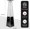 Delta X5 Pyramid Patio Heater, 40,000BTU Outdoor Patio Heater, Quartz Glass Tube Propane Heaters for Patio with Wheels, Triple Protection System