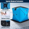 Portable 2 Person Ice Shanty with Insulated Cotton Padded Walls